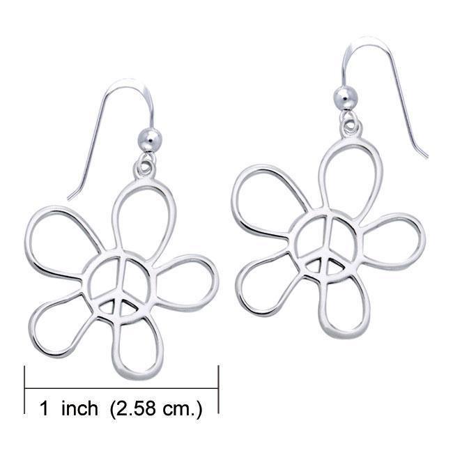 Flower Peace Silver Pendant TER1057 Earrings