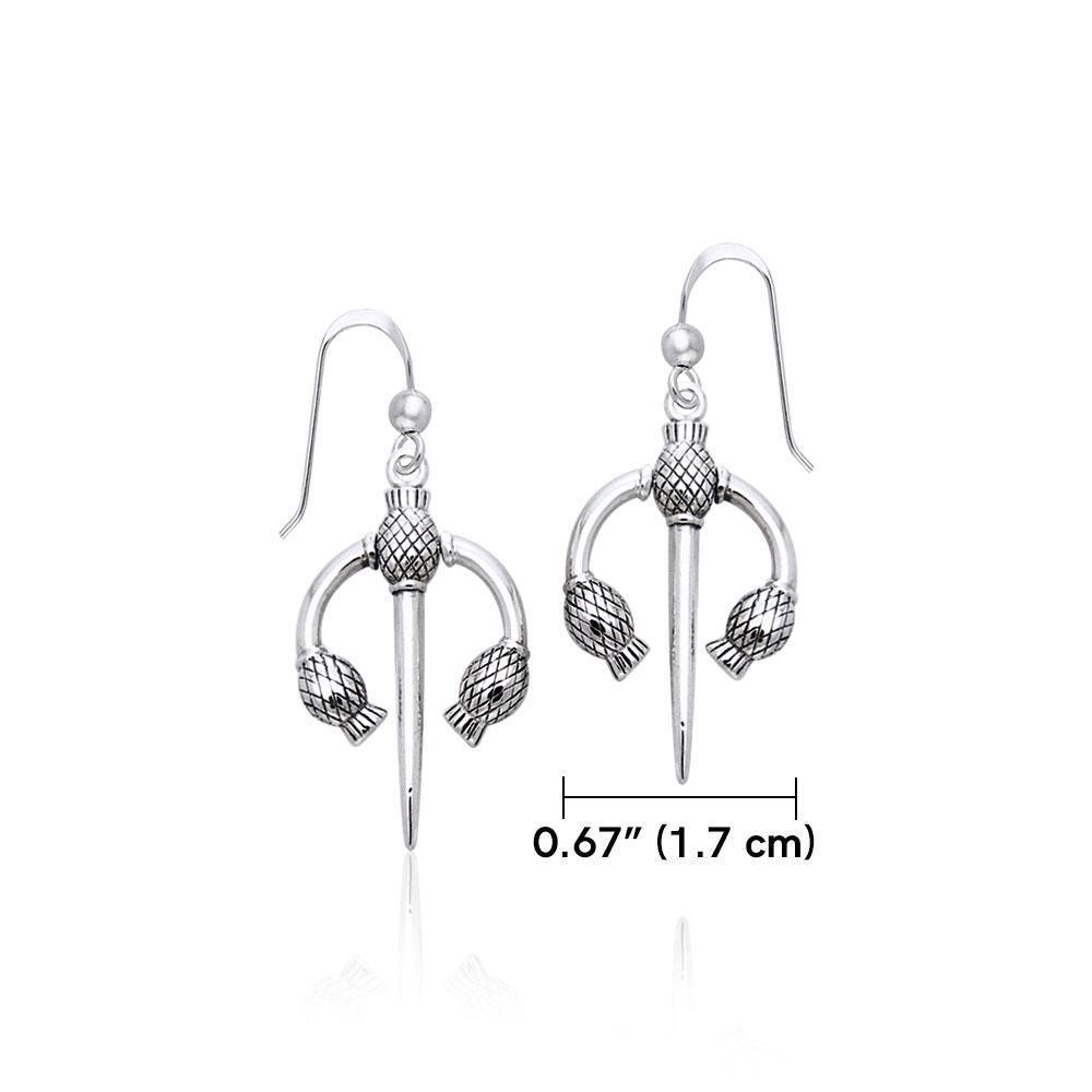 Danu Silver Thistle Earrings TER551 Earrings