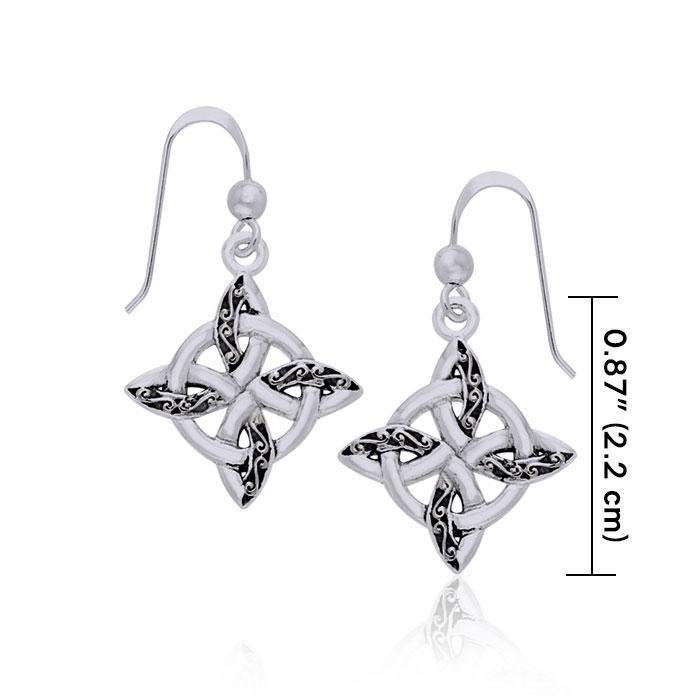 Celtic Four Point Knot Earrings TER703 Earrings