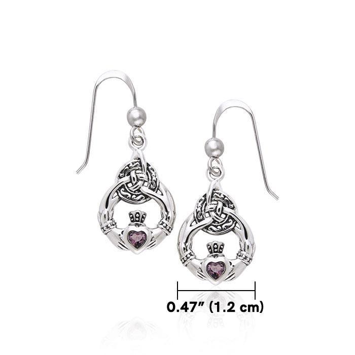 Celtic Trinity Knot Claddagh Earrings TER833 Earrings