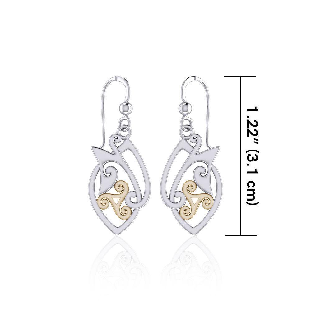 Modern Celtic Triskele Earrings TEV2071 Earrings