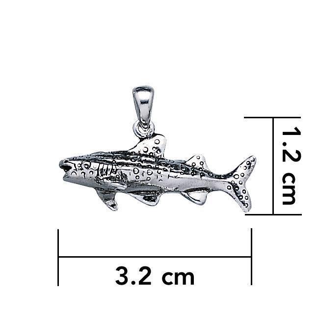 Small Whale Shark Silver Pendant TP1555 - Wholesale Jewelry