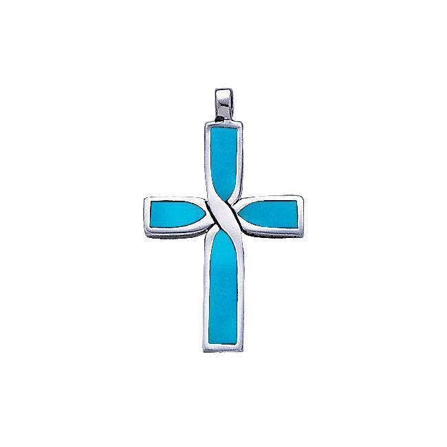 Infinity Cross Silver Inlay Pendant TP2209 Pendant