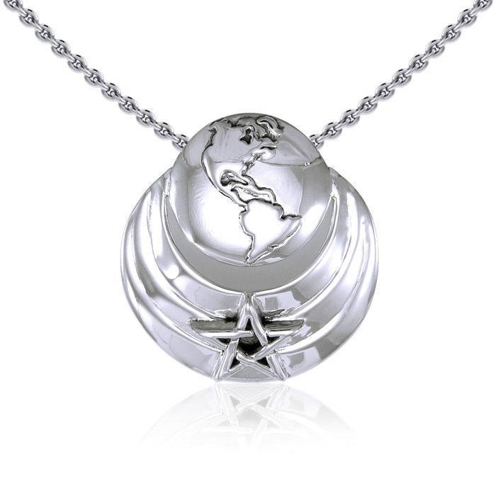 Earth Moon And Star Pendant TP3139 Pendant