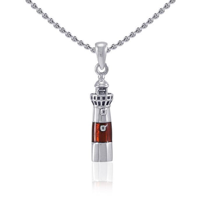 Atlantic City Lighthouse Silver Pendant TP3165 Pendant