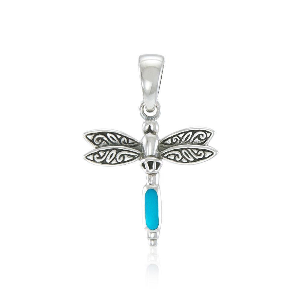 Dragonfly and Gem Silver Pendant TP3177 Pendant
