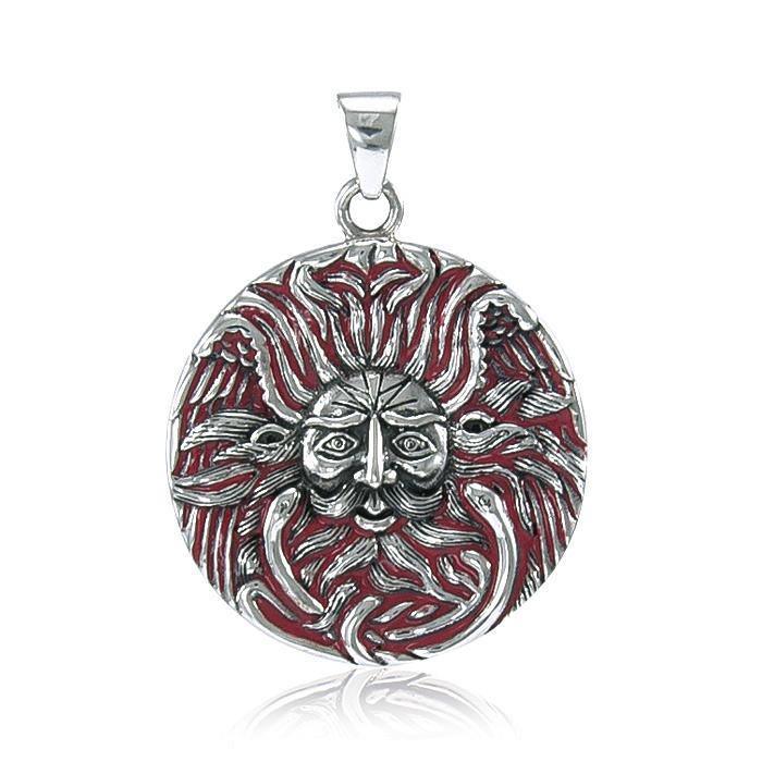 Sun God Medallion Pendant by Oberon Zell TP3199 Pendant
