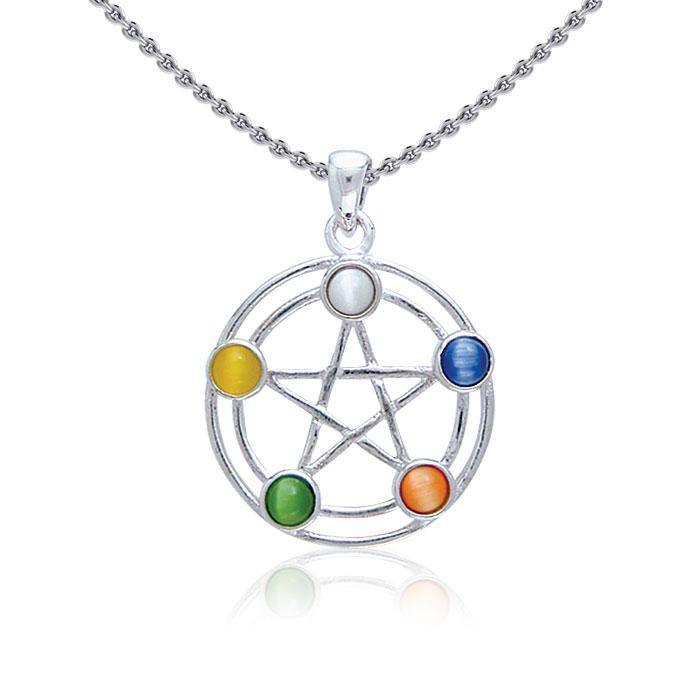 Silver Pentagram Pentacle Pendant TP3228 Pendant