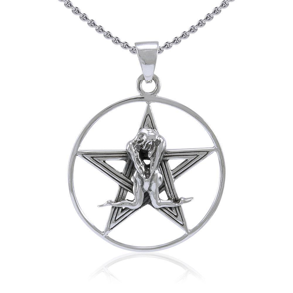 Silver Pentagram Pentacle Pendant TP3229 Pendant