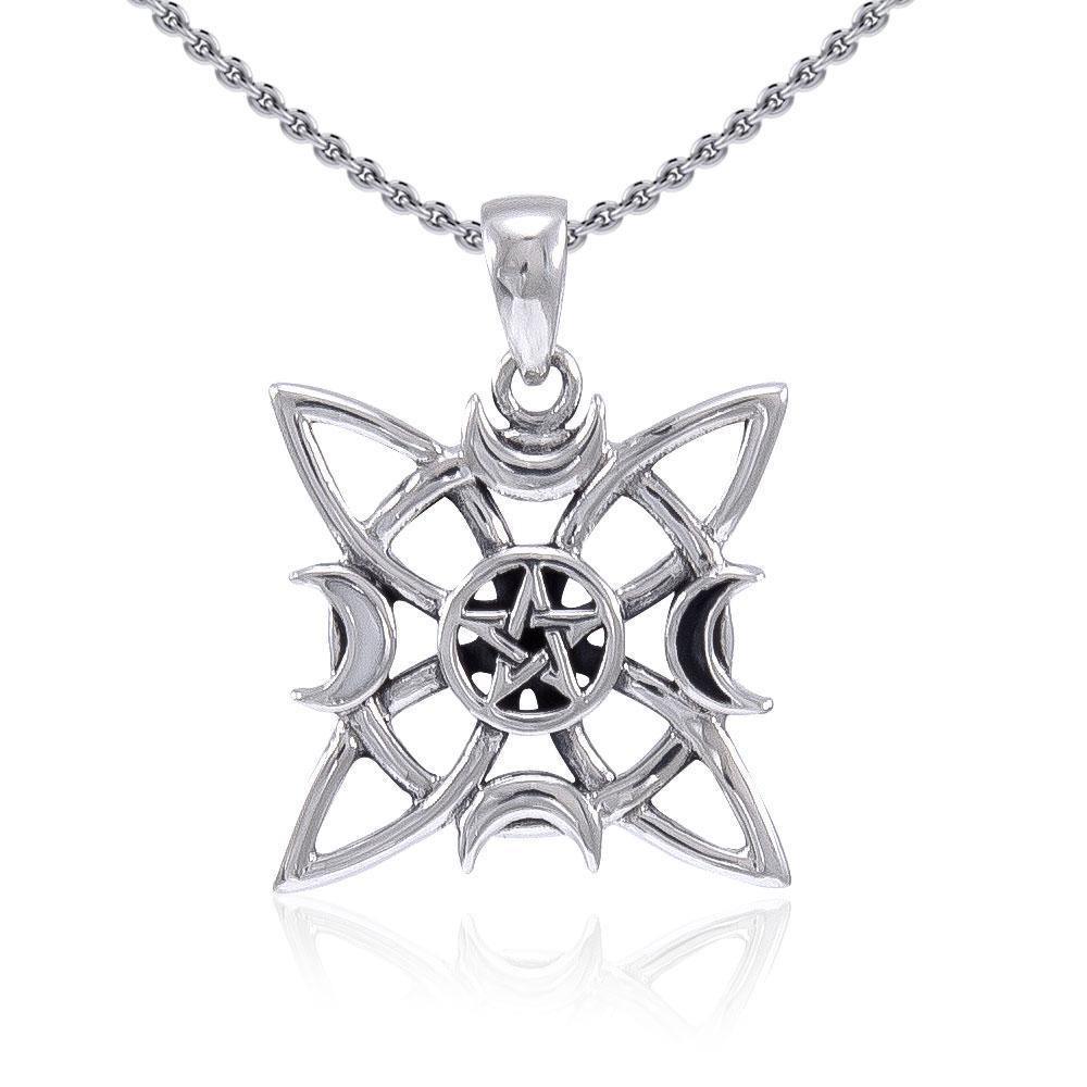 An inspirational blueprint of the Crescent Moon ~ Sterling Silver Pendant Jewelry TP3274 Pendant