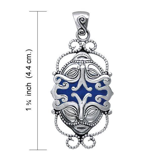 Janus God Silver Pendant with Enamel TP3455 Pendant