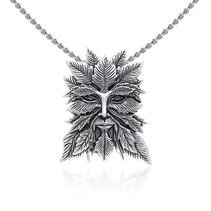 Jessica Galbreth Green Man Silver Pendant TPD002 Pendant