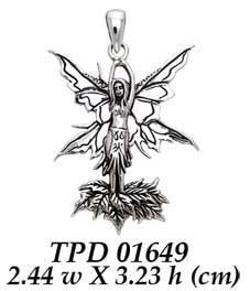 Amy Brown Autumn Leaf Fairy ~ Sterling Silver Jewelry Pendant TPD1649 - peterstone.dropshipping