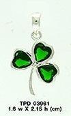 Today is your lucky day! ~ Sterling Silver Jewelry Shamrock Pendant TPD3961 - peterstone.dropshipping