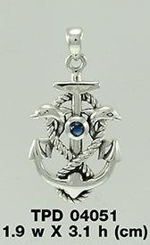 Anchor with Rope and Dolphin Pendant TPD4051 - peterstone.dropshipping