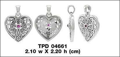 Celtic Cross Heart Pendant TPD4661 - peterstone.dropshipping
