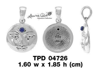 Blue Moon Sterling Silver Pendant with Gemstone TPD4726 - peterstone.dropshipping