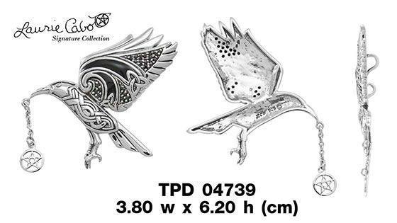 Crow Macha Goddess Sterling Silver Pendant TPD4739 - peterstone.dropshipping