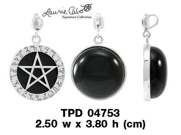 Theban Majick Mirror Pentacle Sterling Silver Pendant TPD4753 - peterstone.dropshipping