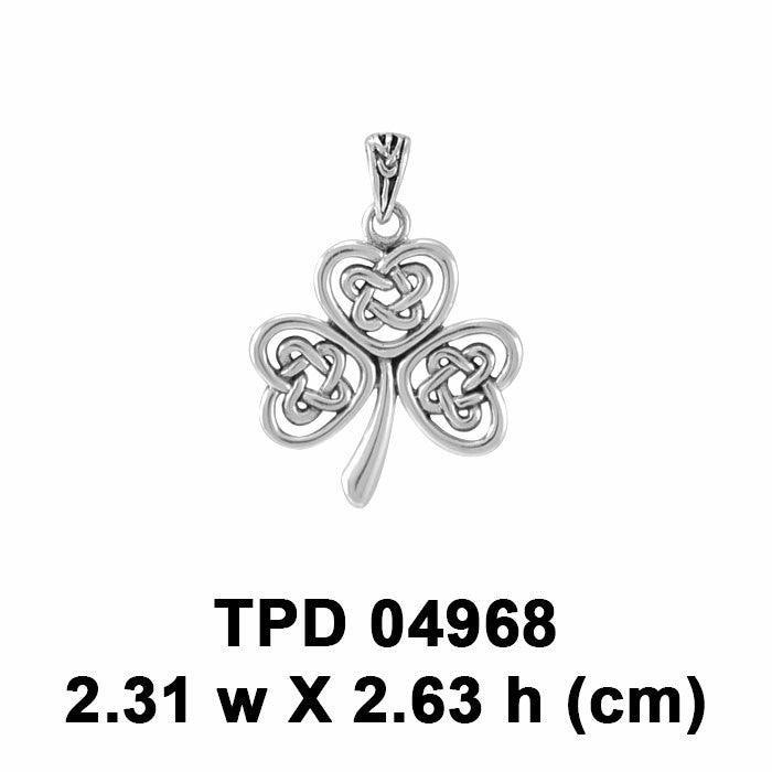 A happy chance in a Shamrock ~ Sterling Silver Jewelry Pendant TPD4968 - peterstone.dropshipping