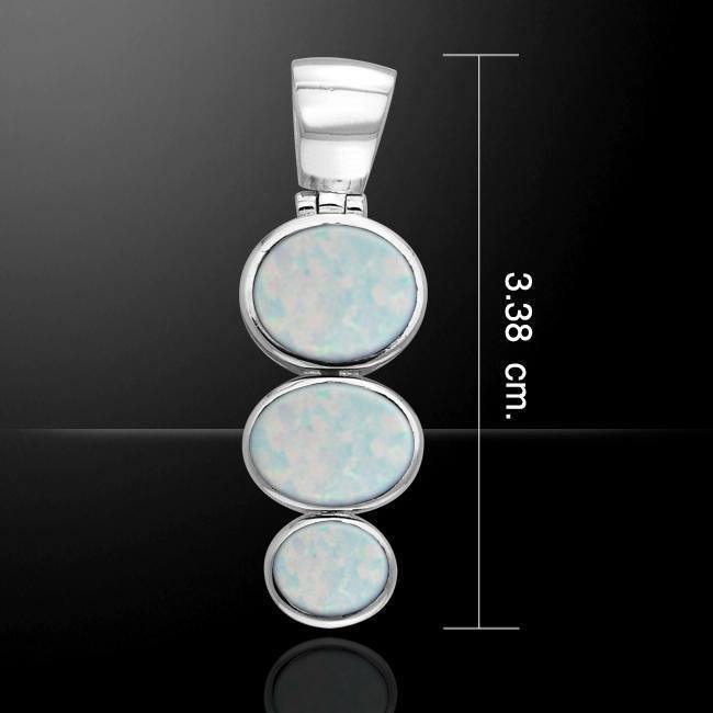 Round Tiered Cabochon Silver Pendant TPD111 Pendant