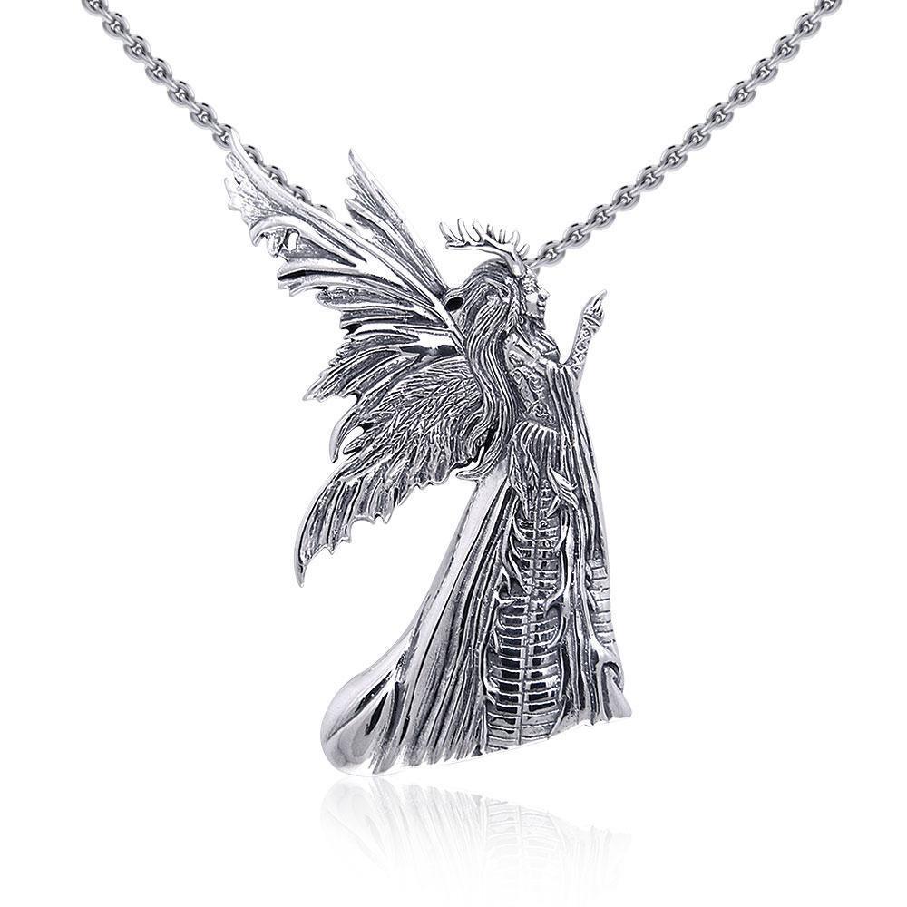 Amy Brown Green Woman Fairy ~ Sterling Silver Jewelry Pendant TPD137 Pendant