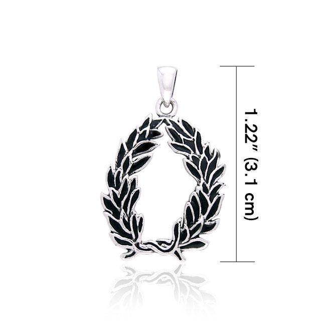 Laurel Victory Crown Silver Pendant TPD2851 Pendant