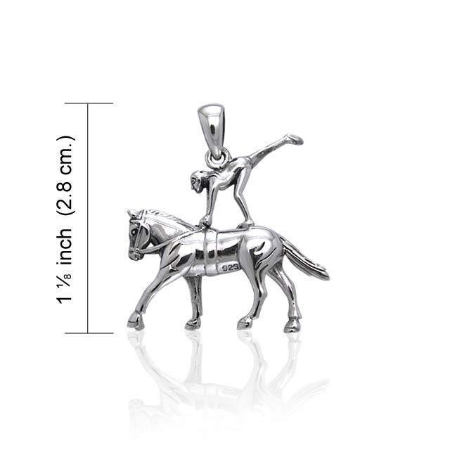Equestrian Vaulting Silver Pendant TPD3272 Pendant