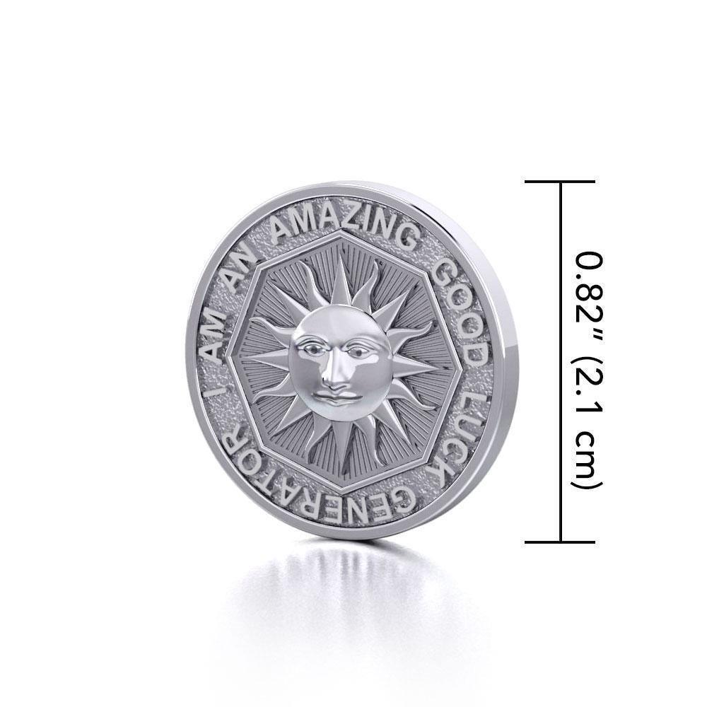 I am an Amazing Good Luck Generator Silver Small Empower Coin TPD3727 Pendant