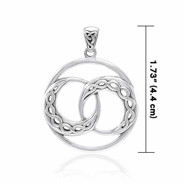 Mickie Mueller Celtic Crescent Moon Sterling Silver Pendant TPD4073 Pendant
