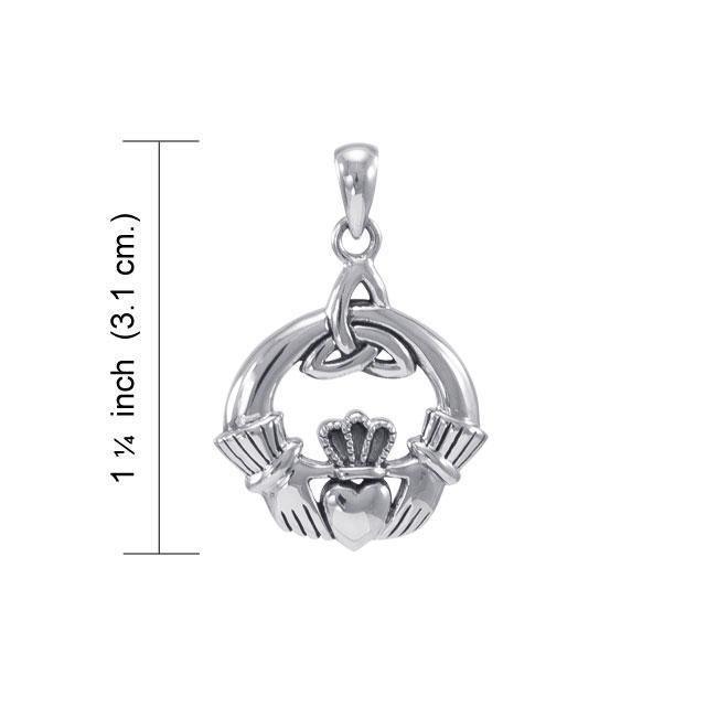 Claddagh & Trinity Knot Silver Pendant TPD4383 Pendant