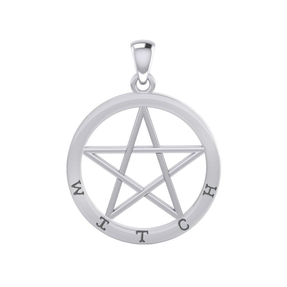 Witch Pentagram Silver Pendant TPD4503 - peterstone.dropshipping