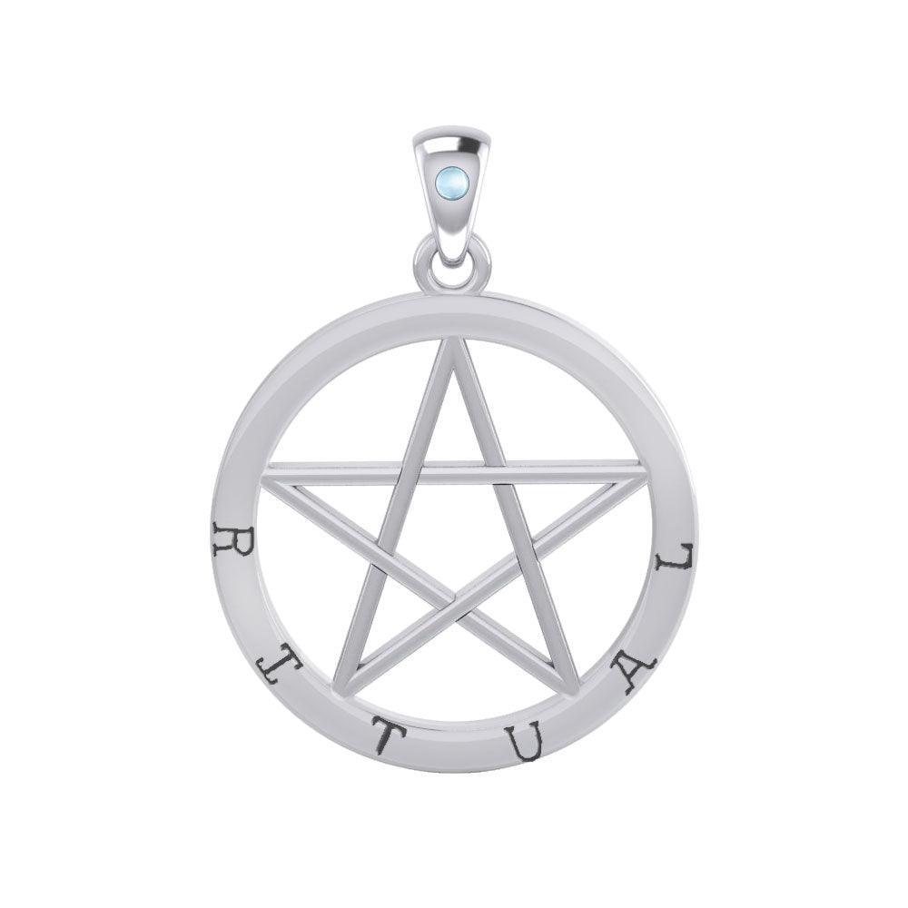 Ritual Pentagram Silver Pendant TPD4519 - peterstone.dropshipping