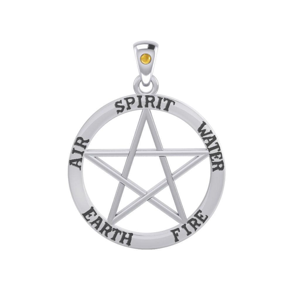 Fire Air Earth Water and Spirit Silver Pendant TPD4521 - peterstone.dropshipping