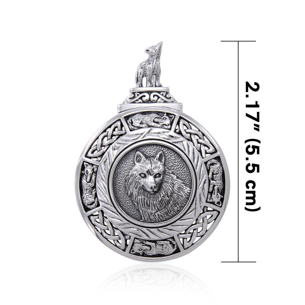 Celtic Wolf Medallion Pendant TPD4629 Pendant