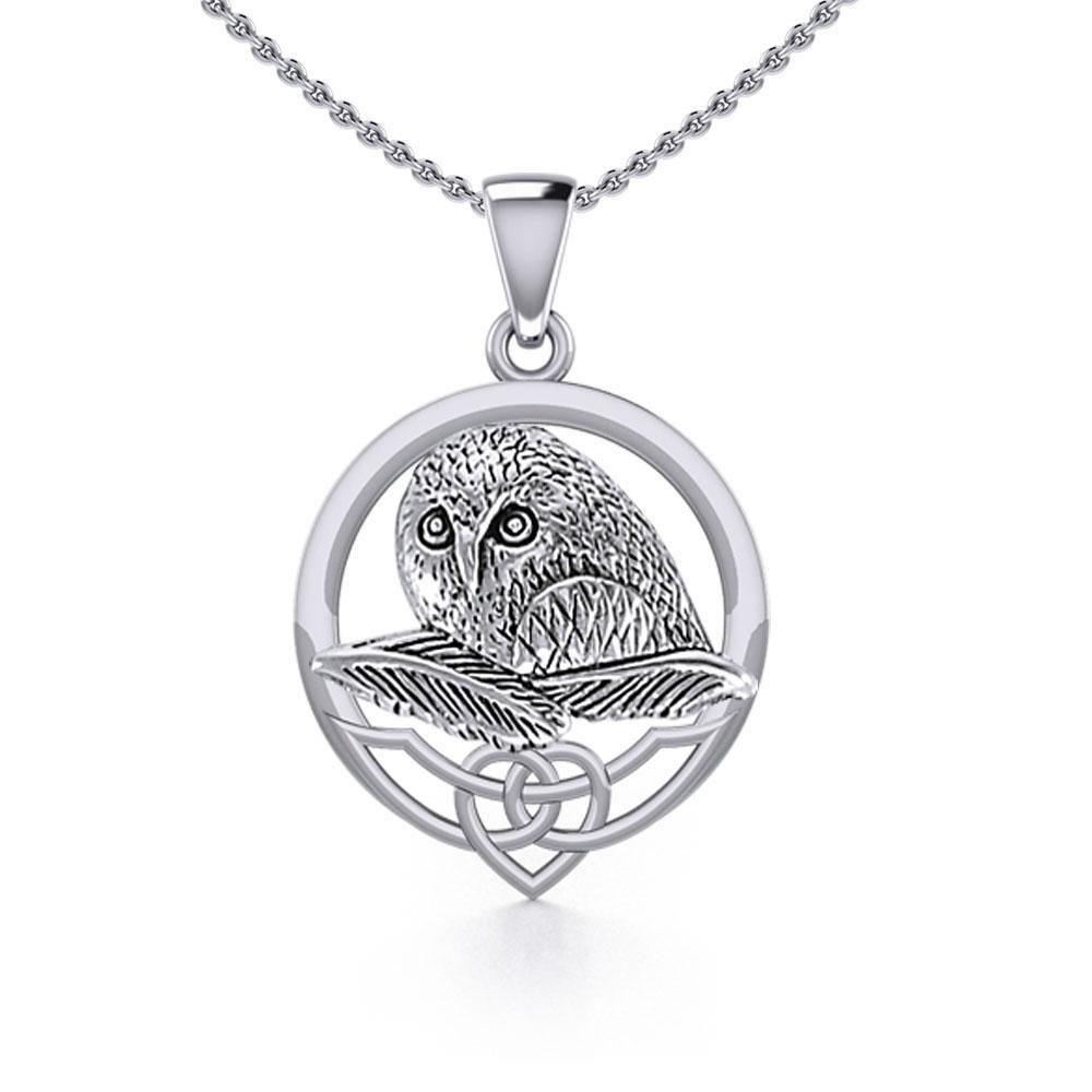 Celtic Owl Silver Pendant TPD5718 - Peter Stone Wholesale