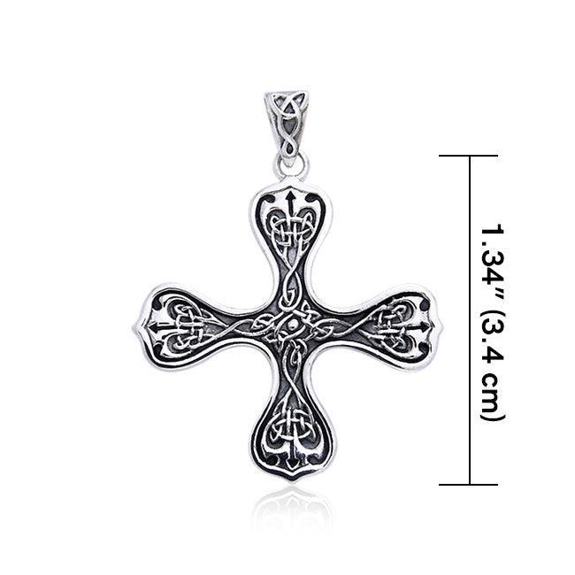 Celtic Knotwork Cross of the Spirit Silver Pendant TPD988 Pendant