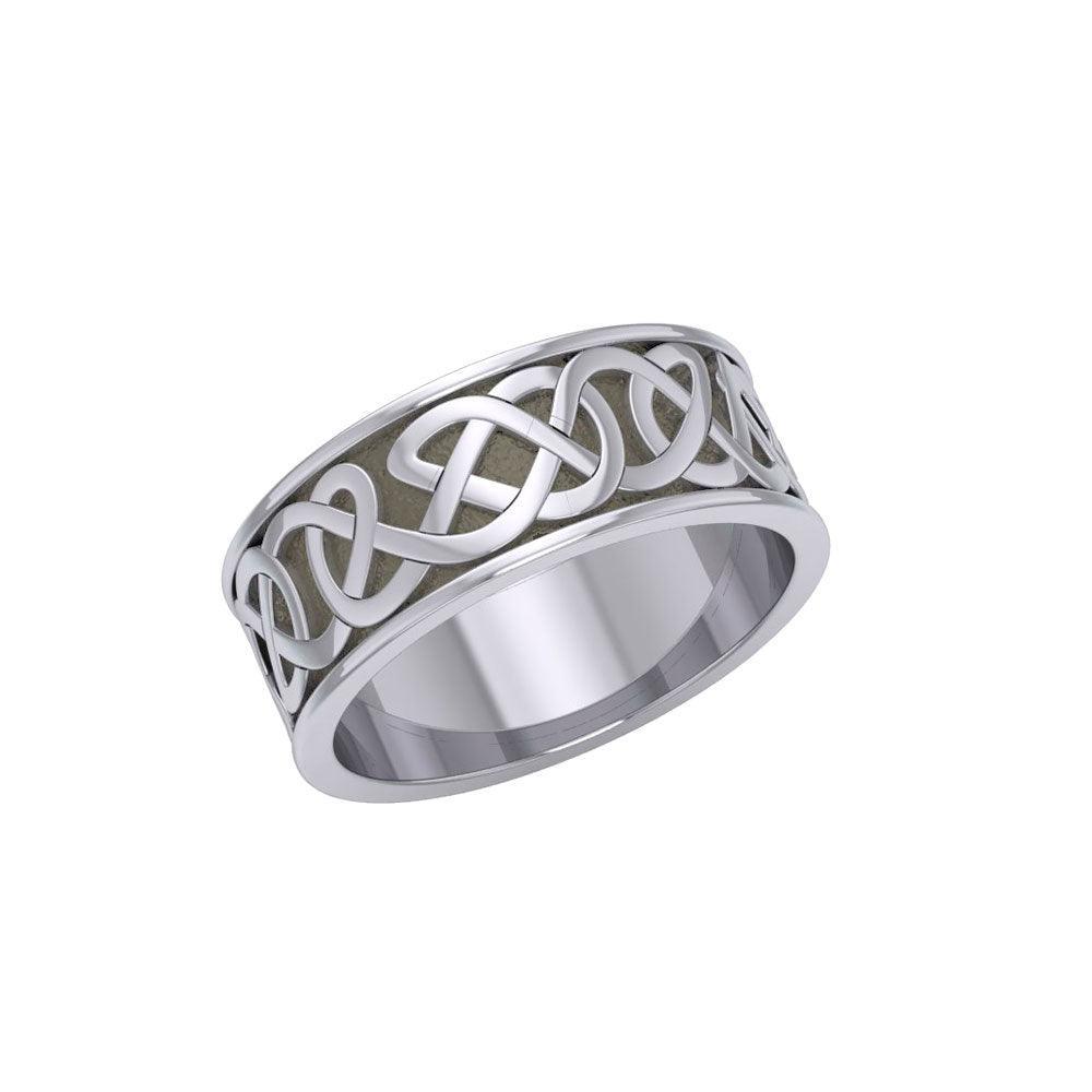 A beautiful mystique ~ Celtic Knotwork Dragon Sterling Silver Spinner Ring TR1700 - peterstone.dropshipping