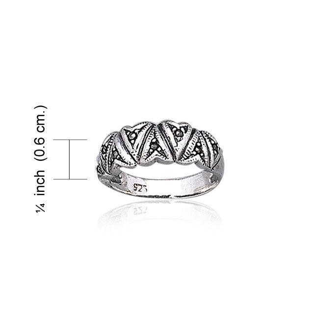 Marcasite Silver Ring TR1912 Ring