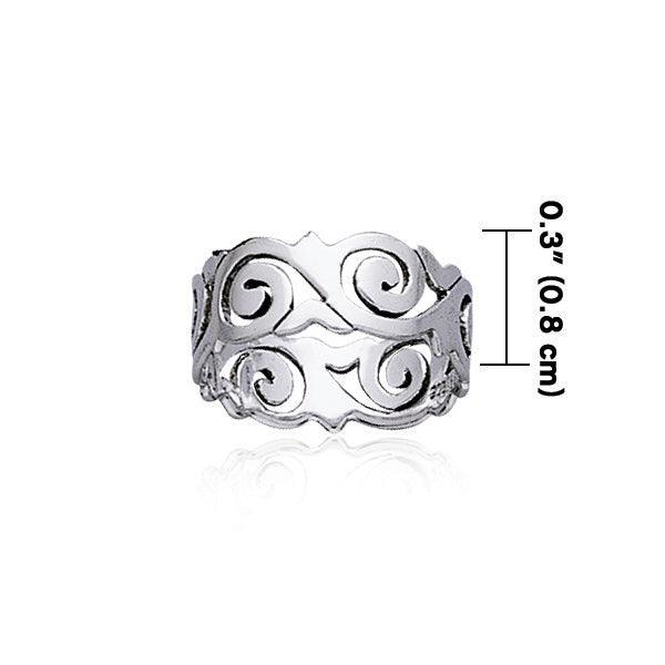 Spiral Silver Ring TR244 Ring