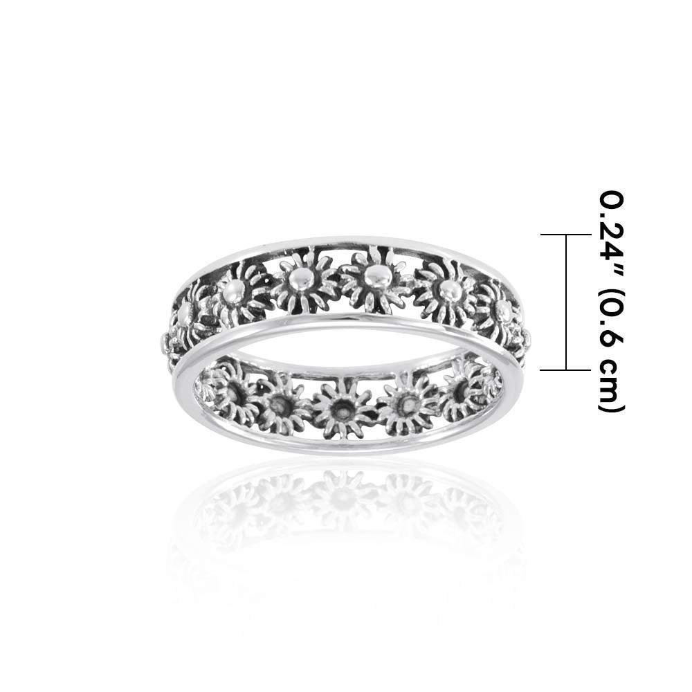 Silver Filigree Daisy Ring TR294 Ring