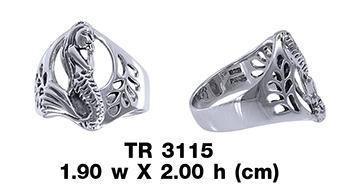 Mermaid Sterling Silver Ring TR3115 - Peter Stone Wholesale