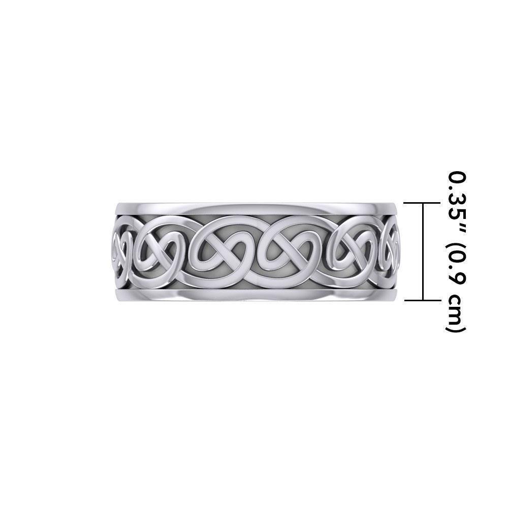 A Never-ending artwork ~ Sterling Silver Celtic Knotwork Ring TR354 Ring