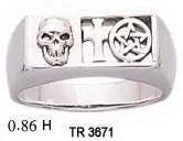 Skull Cross The Star Ring TR3671 - peterstone.dropshipping