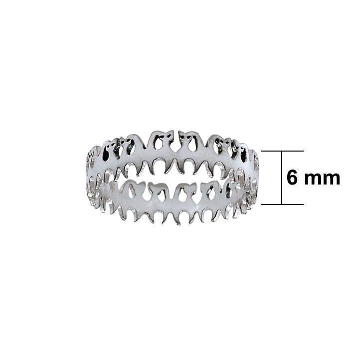 Cat Silver Ring TR539 - Wholesale Jewelry
