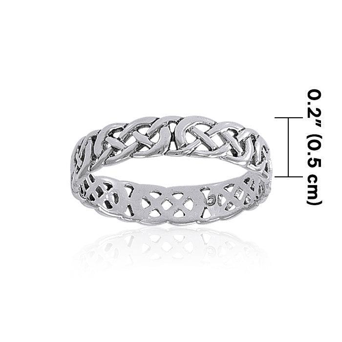 Celtic Knotwork Sterling Silver Ring TR619 Ring