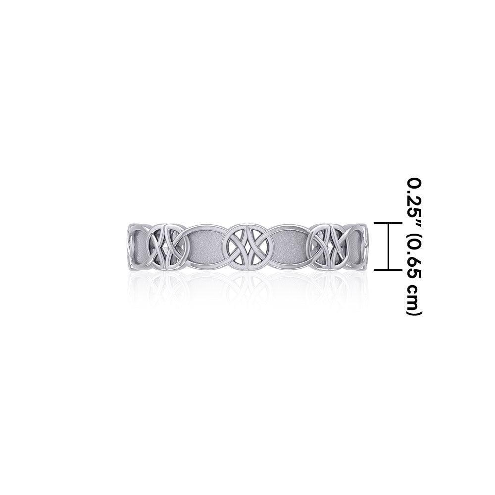 Celtic Knotwork Sterling Silver Ring TR676 Ring