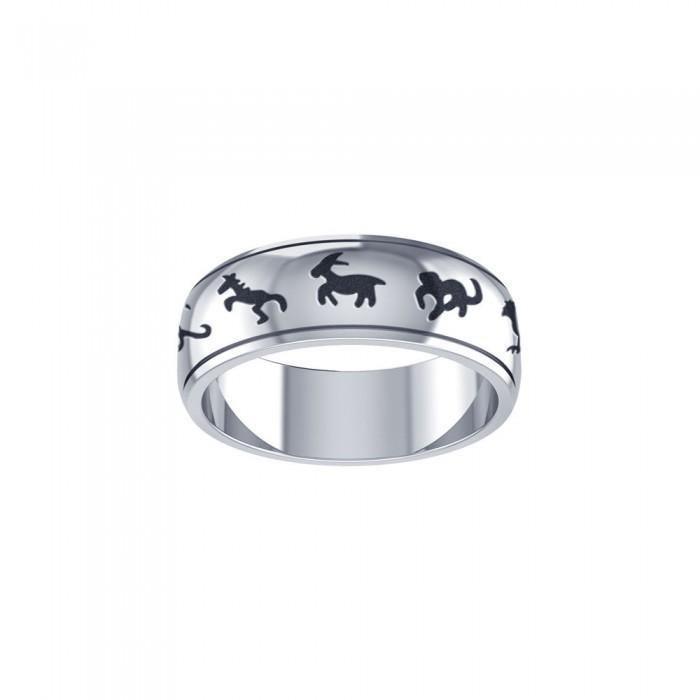 Chinese Astrology Silver Ring TRI102