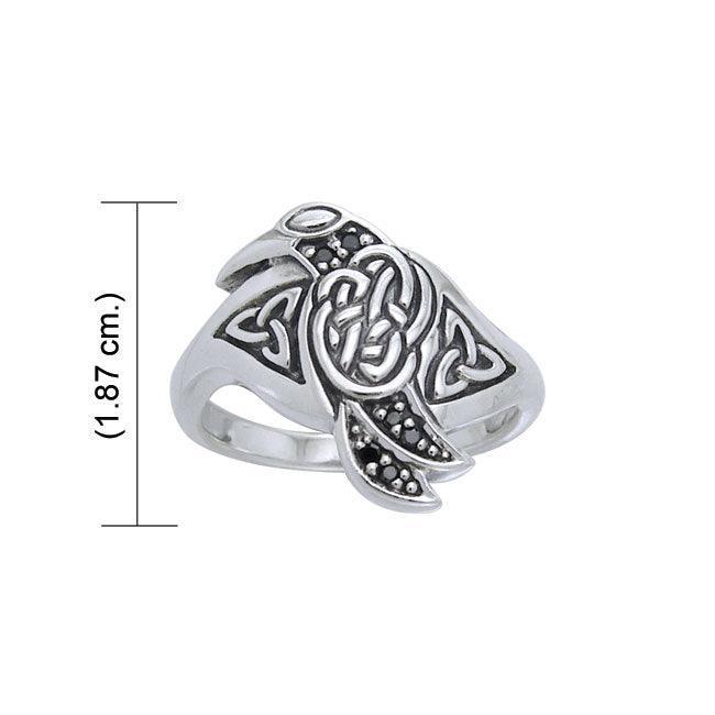 Celtic Raven in Revelation Ring TRI1033 Ring