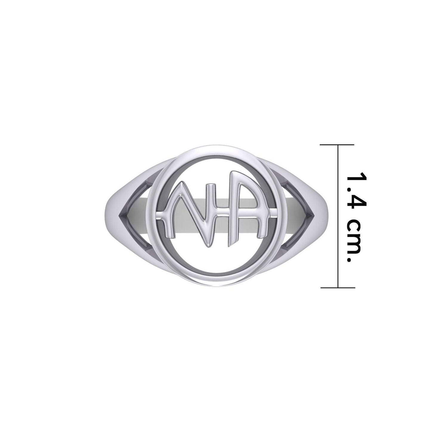 Narcotics Anonymous Silver Recovery Ring TRI1386 - peterstone.dropshipping